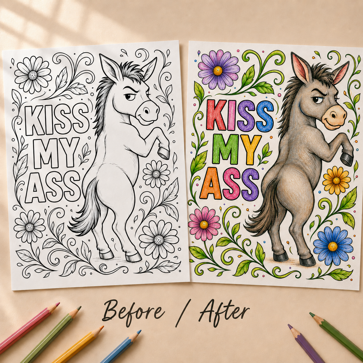 Adulting Is Hard: Color It Out – Funny Adult Coloring Book for Stress Relief & Self-Care (Printable Digital Download)