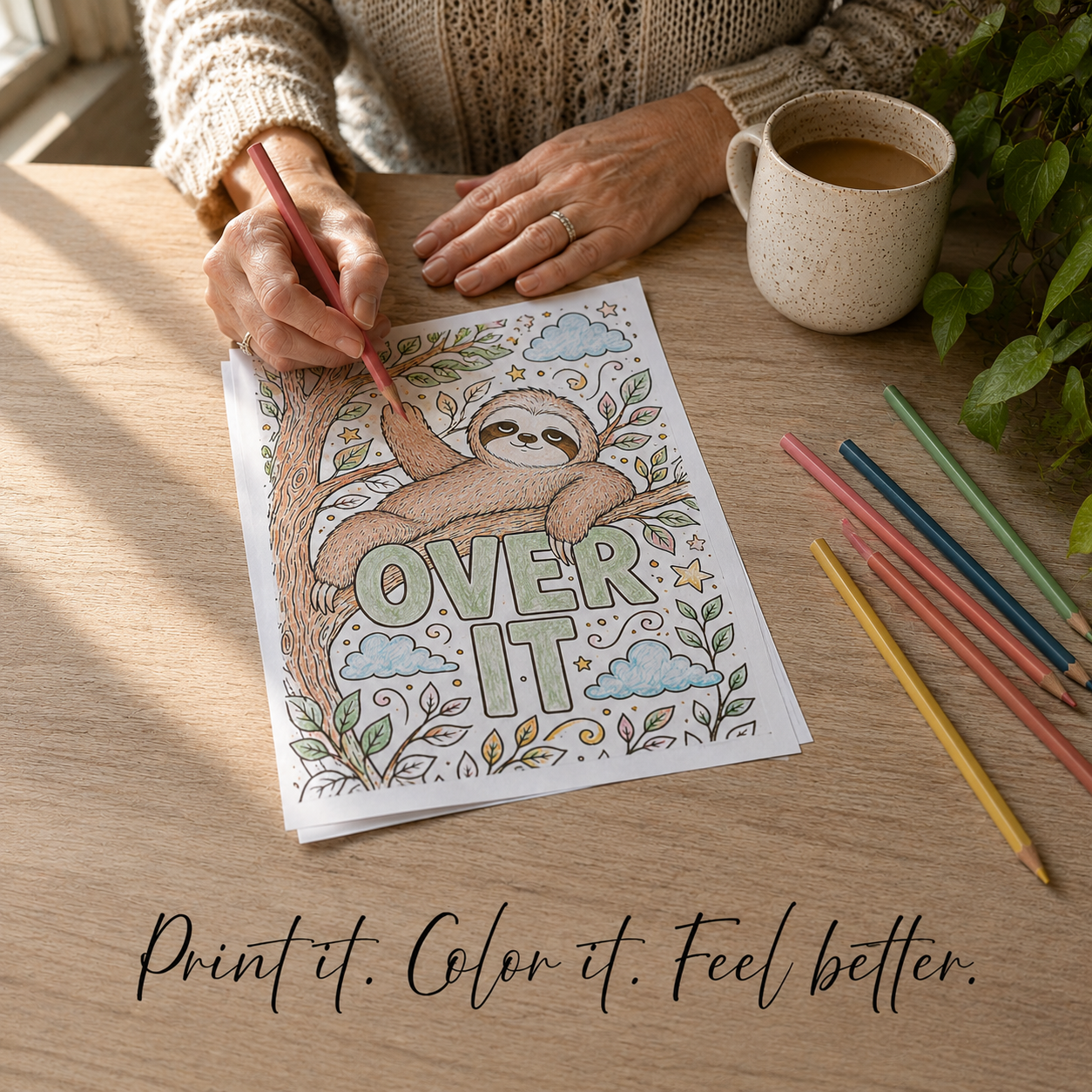 Adulting Is Hard: Color It Out – Funny Adult Coloring Book for Stress Relief & Self-Care (Printable Digital Download)