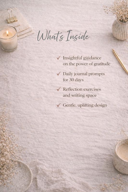 30 Days of Gratitude: A Printable Guided Gratitude Journal for Reflection & Mindset