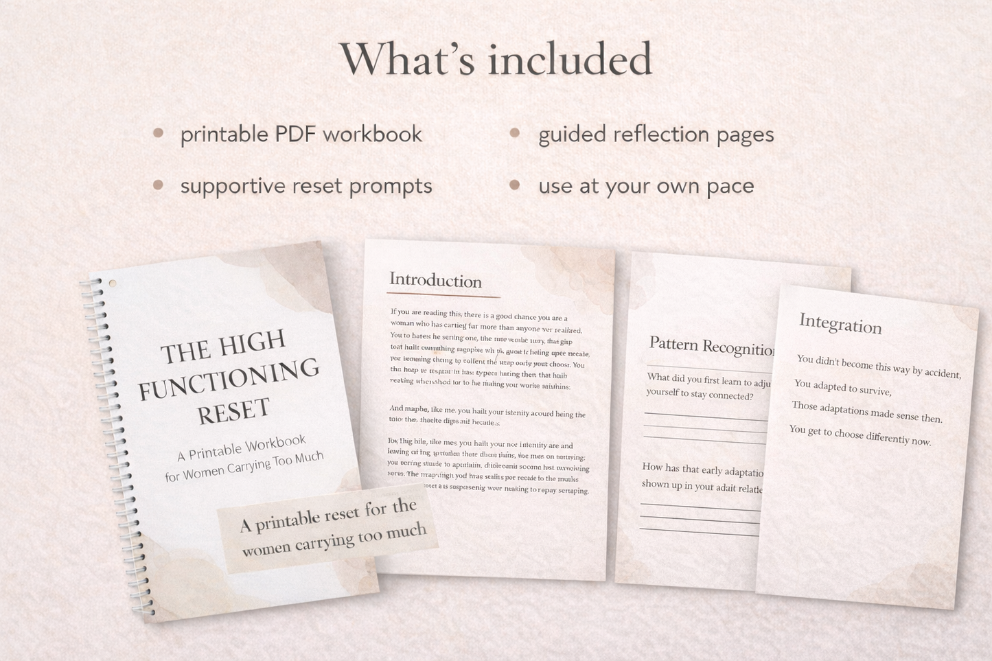 The High-Functioning Reset™ - A Printable Workbook for Women Carrying Too Much