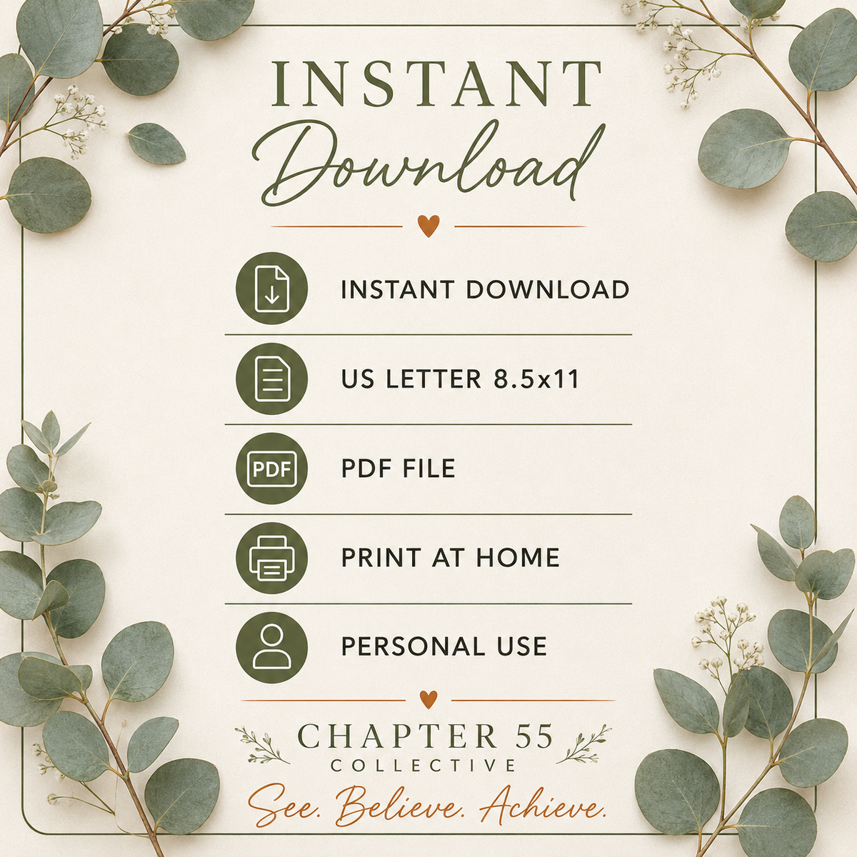 October Intentions Printable | Monthly Intention Setting Worksheet